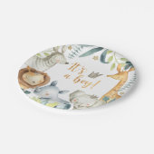 Het is een jongen! Oerwoud Baby shower Bord (Gekanteld)