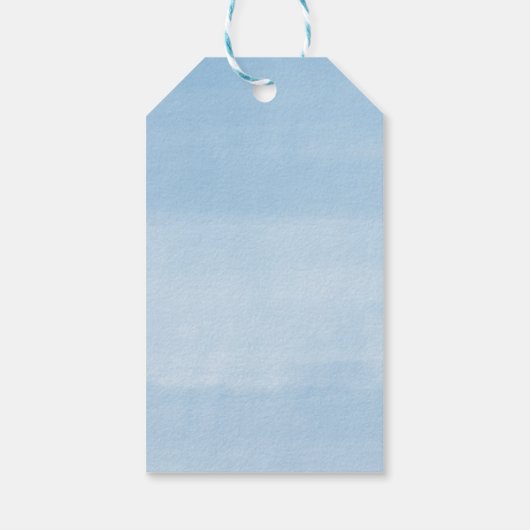 Het is een jongen olifant ballon baby shower gunst cadeaulabel (Achterkant)