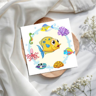 Het is een Jongen Onder de Zee Baby Shower  Servet