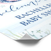 Het is een jongen onder het Zee Baby shower Welkom Poster (Hoek)