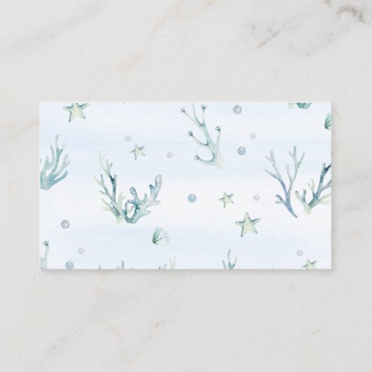 Het is een jongen onder het Zee Diaper Raffle Tick Informatiekaartje (Achterkant)