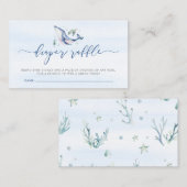 Het is een jongen onder het Zee Diaper Raffle Tick Informatiekaartje (Voorkant / Achterkant)