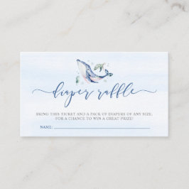 Het is een jongen onder het Zee Diaper Raffle Tick Informatiekaartje