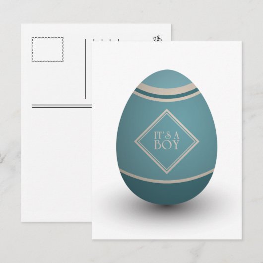 het is een jongen ooi van een ooievaar aankondigingskaart (Voorkant / Achterkant)