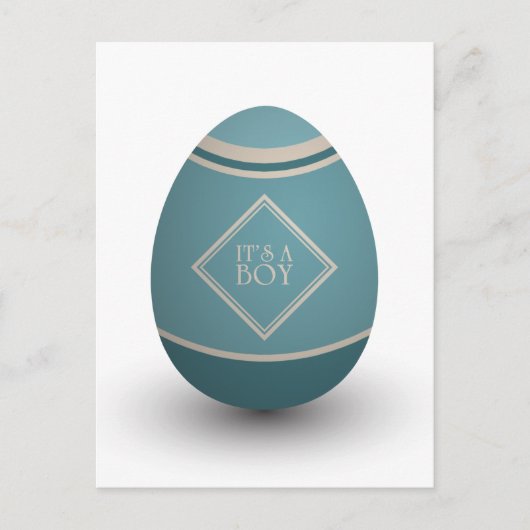 het is een jongen ooi van een ooievaar aankondigingskaart (Voorkant)