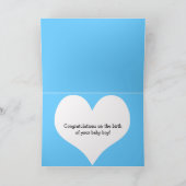 Het is een jongen ooievaar levering felicitatiekaa kaart (Binnen)