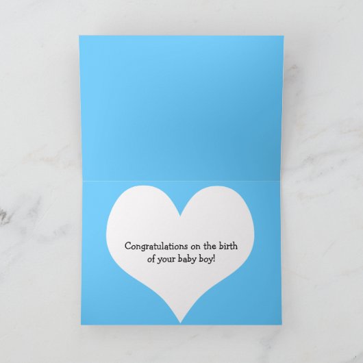 Het is een jongen ooievaar levering felicitatiekaa kaart (Binnen)