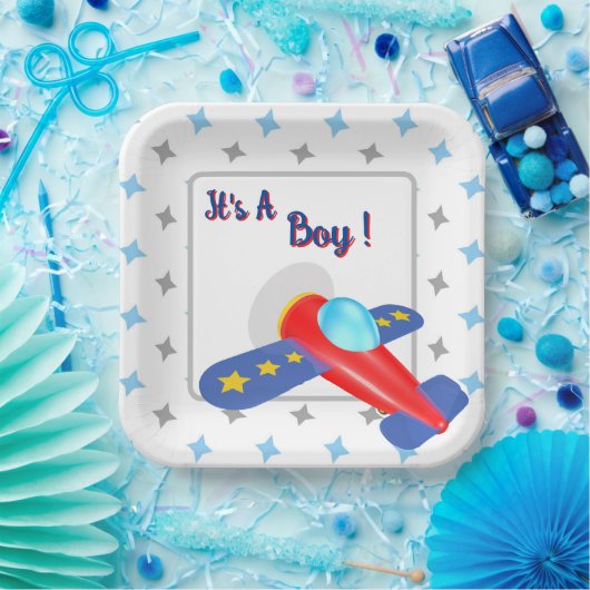 Het is een jongen papieren bordje (Feest)