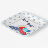 Het is een jongen papieren bordje (Gebogen)