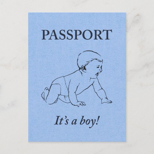 Het is een jongen paspoort aankondiging (Voorkant)