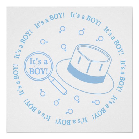 Het is een jongen! perfect poster (Voorkant)