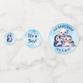 Het is een jongen | Polar Arctic Winter Baby showe Confetti (Voorkanten)