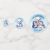 Het is een jongen | Polar Arctic Winter Baby showe Confetti (Achterkanten)