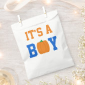 Het is een jongen pompoen. bedankzakje (Geknipt)