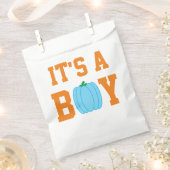 Het is een jongen pompoen. bedankzakje (Geknipt)