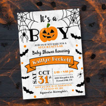 "Het is een jongen" pompoen Halloween Baby shower