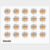 "Het is een jongen" pompoen Halloween Baby shower Ronde Sticker (Vel)