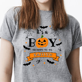 "Het is een jongen" pompoen Halloween Baby shower T-shirt