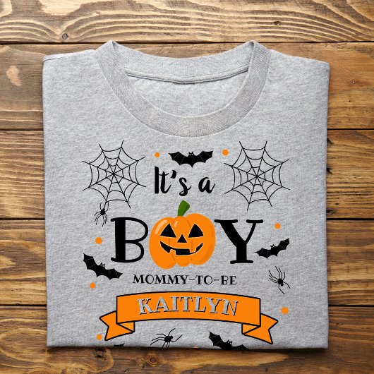 "Het is een jongen" pompoen Halloween Baby shower T-shirt