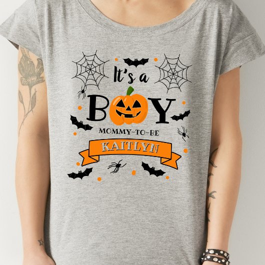 "Het is een jongen" pompoen Halloween Baby shower T-shirt