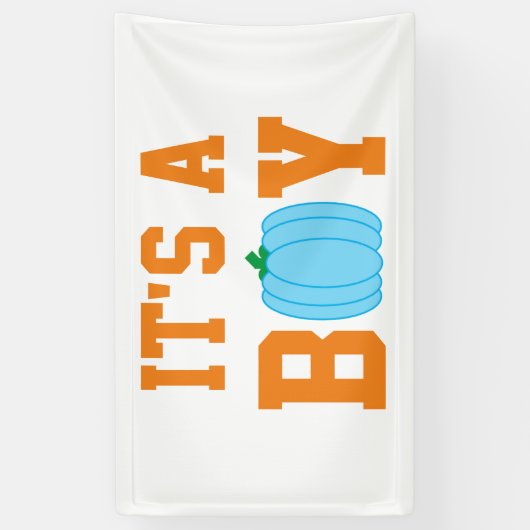 Het is een jongen pompoen. spandoek (Verticaal)