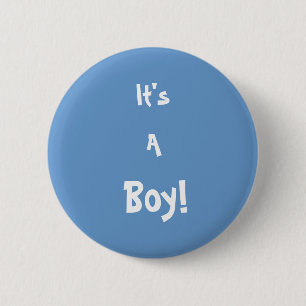 Het is een jongen! pop ronde button 5,7 cm