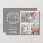 Het is een jongen! postzegels aankondiging (Voorkant / Achterkant)