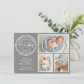 Het is een jongen! postzegels aankondiging (Staand voorkant)