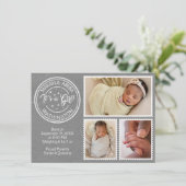 Het is een jongen! postzegels aankondiging (Staand voorkant)