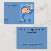 Het is een jongen!!! Profielkaart Visitekaartje (Voorkant / Achterkant)
