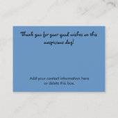 Het is een jongen!!! Profielkaart Visitekaartje (Achterkant)