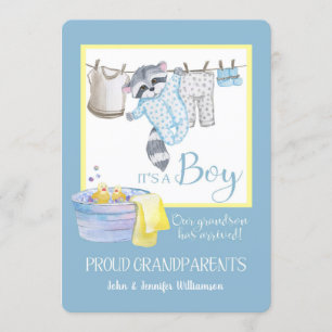 Het is een Jongen - Proud Grandparent Announcement Kaart