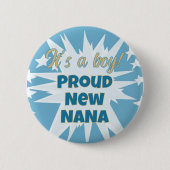 Het is een jongen! Proud Nana Button (Voorkant)
