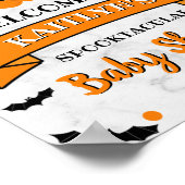 "Het is een jongen" Pumpkin Halloween Baby shower  Poster (Hoek)