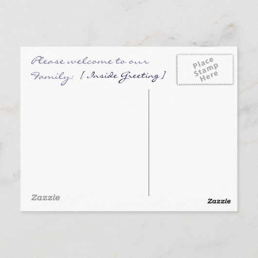 Het is een jongen! Puppy Briefkaart (Achterkant)