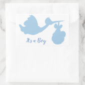 Het is een jongen rechthoekige sticker (Tas)