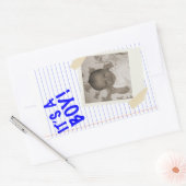 Het is een jongen rechthoekige sticker (Envelop)