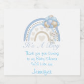 Het is een jongen regenboog Food and Beverage Labe Sparkling Wijnetiket (Enkel label)