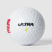 Het is een jongen! Rode harten Golfballen (Logo)