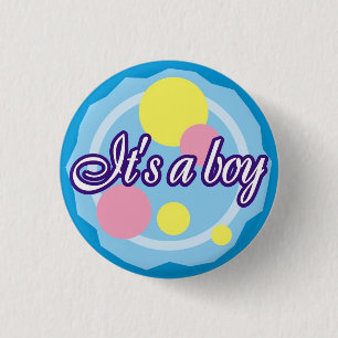 Het is een jongen! ronde button 3,2 cm