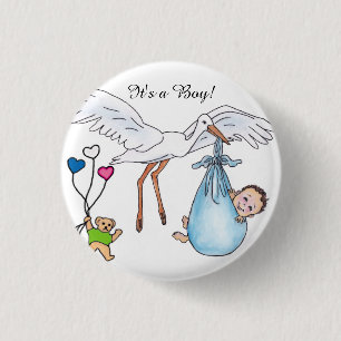 Het is een jongen! ronde button 3,2 cm