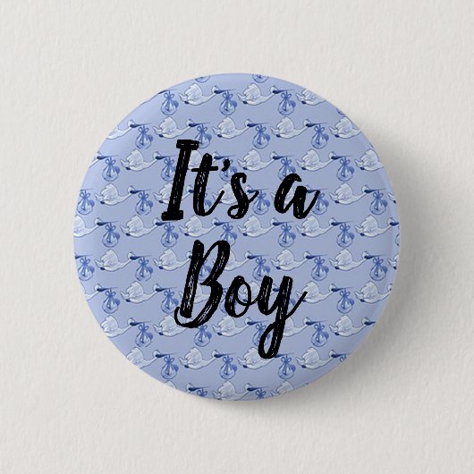 Het is een jongen ronde button 5,7 cm (Voorkant)