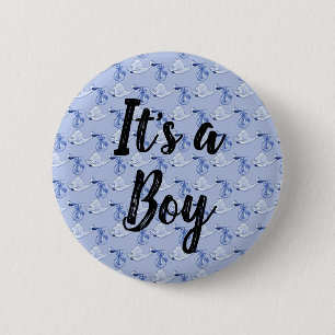 Het is een jongen ronde button 5,7 cm