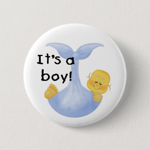 Het is een jongen ronde button 5,7 cm