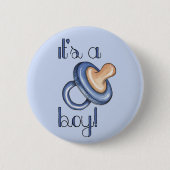 Het is een jongen! ronde button 5,7 cm (Voorkant)