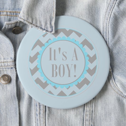 Het is een jongen ronde button 6,0 cm (In situ)