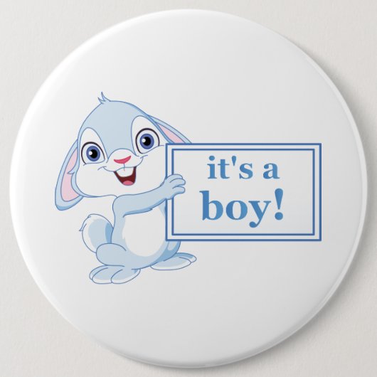 Het is een jongen ronde button 6,0 cm (Voorkant)