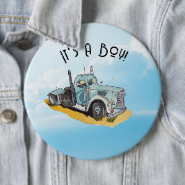 Het is een jongen! ronde button 6,0 cm