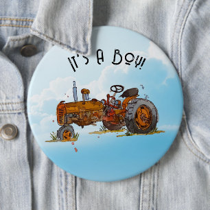 Het is een jongen! ronde button 6,0 cm