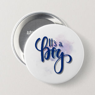 Het is een jongen ronde button 7,6 cm